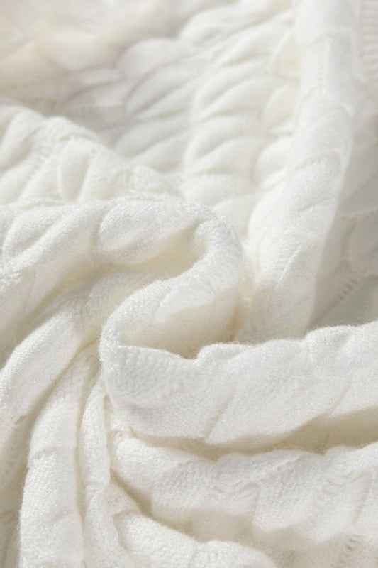 Fish Scale Textured Knit Short Sleeve Sweater d13cd9e6-f5a6-4410-a23f-c9ab0c98190d