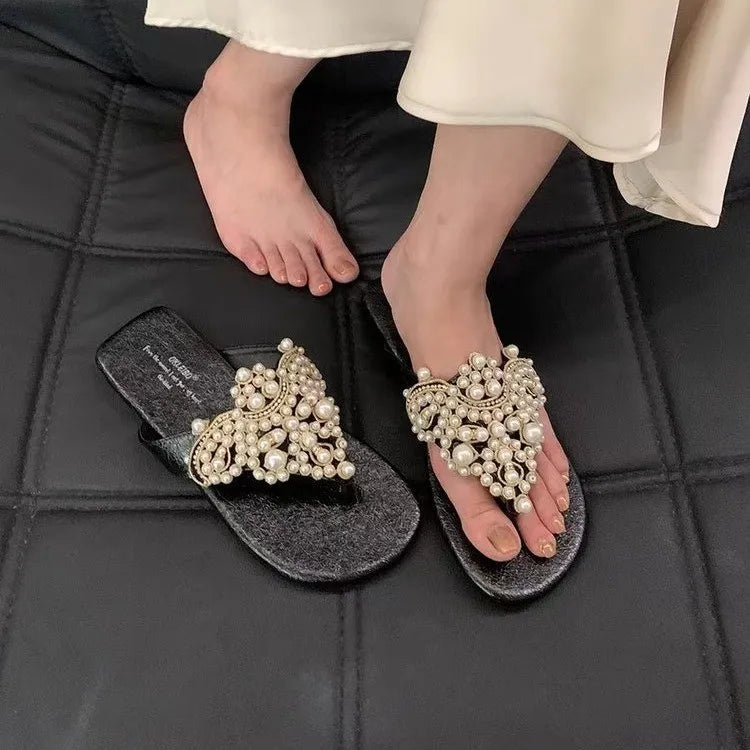 Toe Post Flats Sandals Black d1613db0-3163-4b1b-a619-226913cca633-Max-Origin