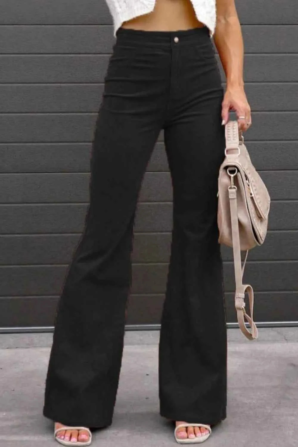 Full Size Hight Waist Bootcut Pants Plus Size