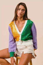 BiBi Mardi Gras Color Block Sequin Sweater Cardigan d16ae3e979d142e3baf0cdec40d6b25f-Max-Origin