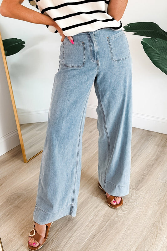 Beau Blue Solid Full-Length Regular Pocket Detail Wholesale Denim Jeans d16cac76b3e3fb21