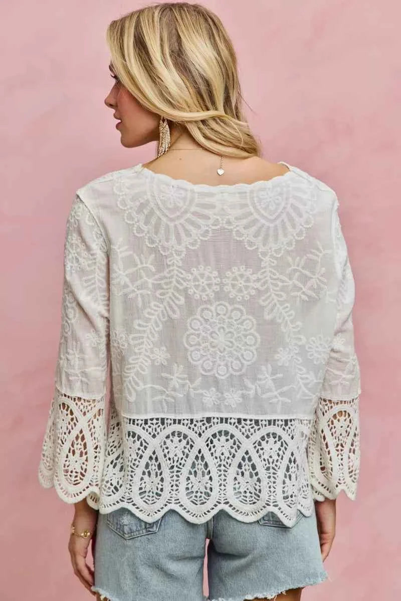 SO ME Floral Embroidered Crochet Lace Trimmed Top d175f407c0fa48d7acb57ca966e17ef3-Max-Origin