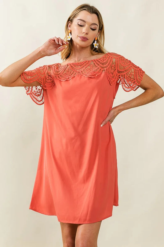BiBi Crochet Lace Yoke Detailed Wrinkled Dress d17a73254b7b44c288bb2d95efbc82fd-Max-Origin