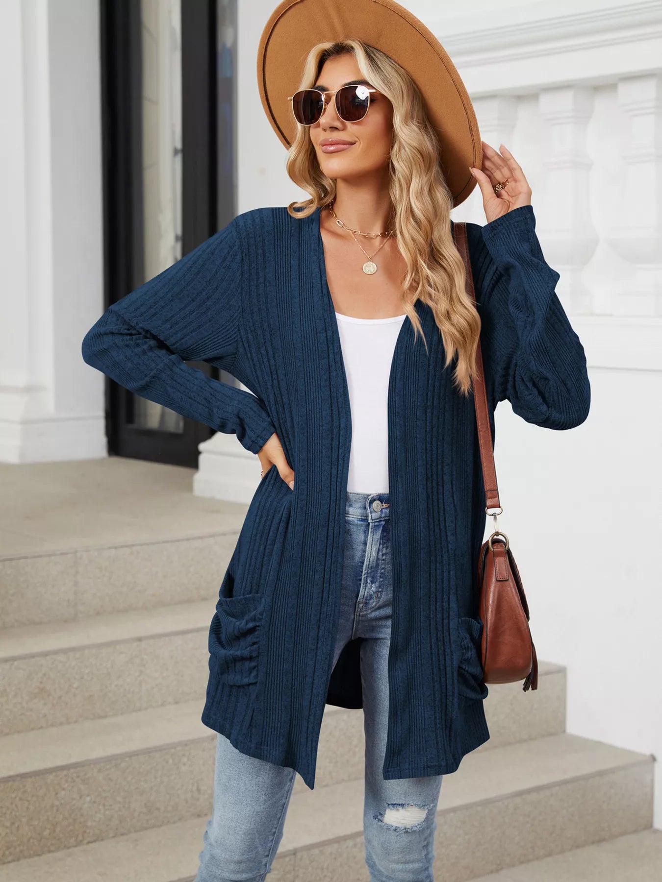 Open Front Long Cardigan d17bd01a802b47eba674c390fcf43564-Max-Origin