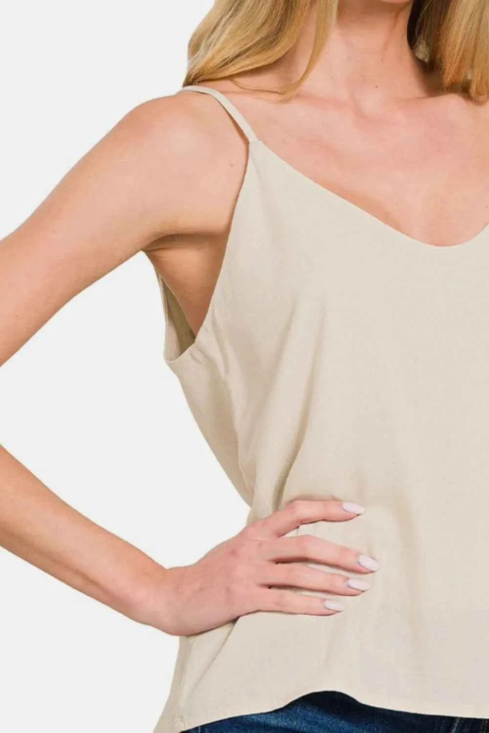 Zenana Two Layered Spaghetti Strap Cami d1980906-34c8-45af-b303-7331d23fd4bd-Max