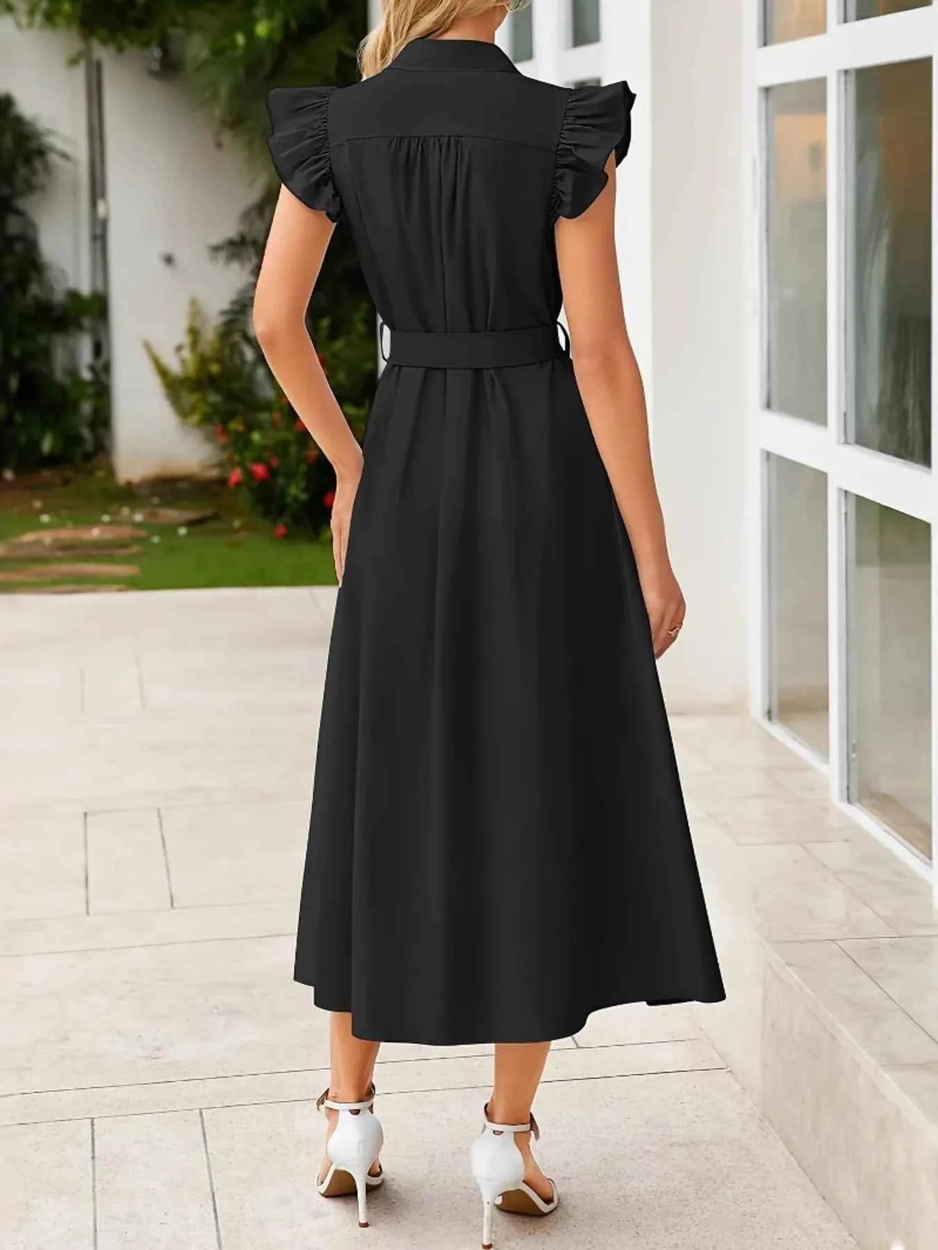 Ruffled Button-Front Midi Dress d19bf72ffe8b4fae92b76f445790aea7-Max-Origin