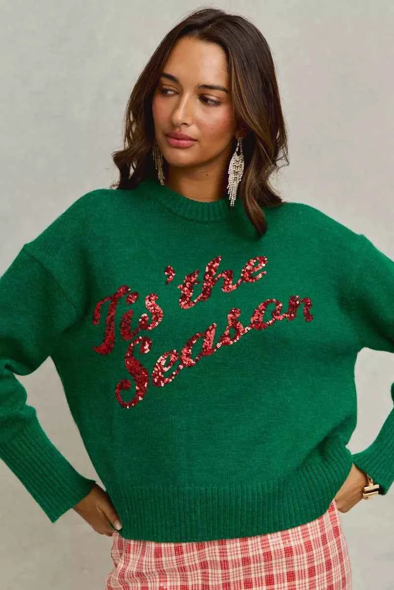 SO ME Sequins Lettering Christmas Holiday Sweater d1a1eed61a2849b58f663e70ec1cacdc-Max-Origin