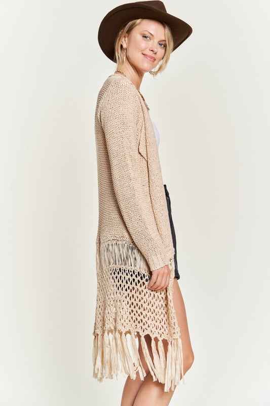 FRINGE KNIT CARDIGAN KRT1001 d1abccf8-6d60-4499-af00-b82ceb681695