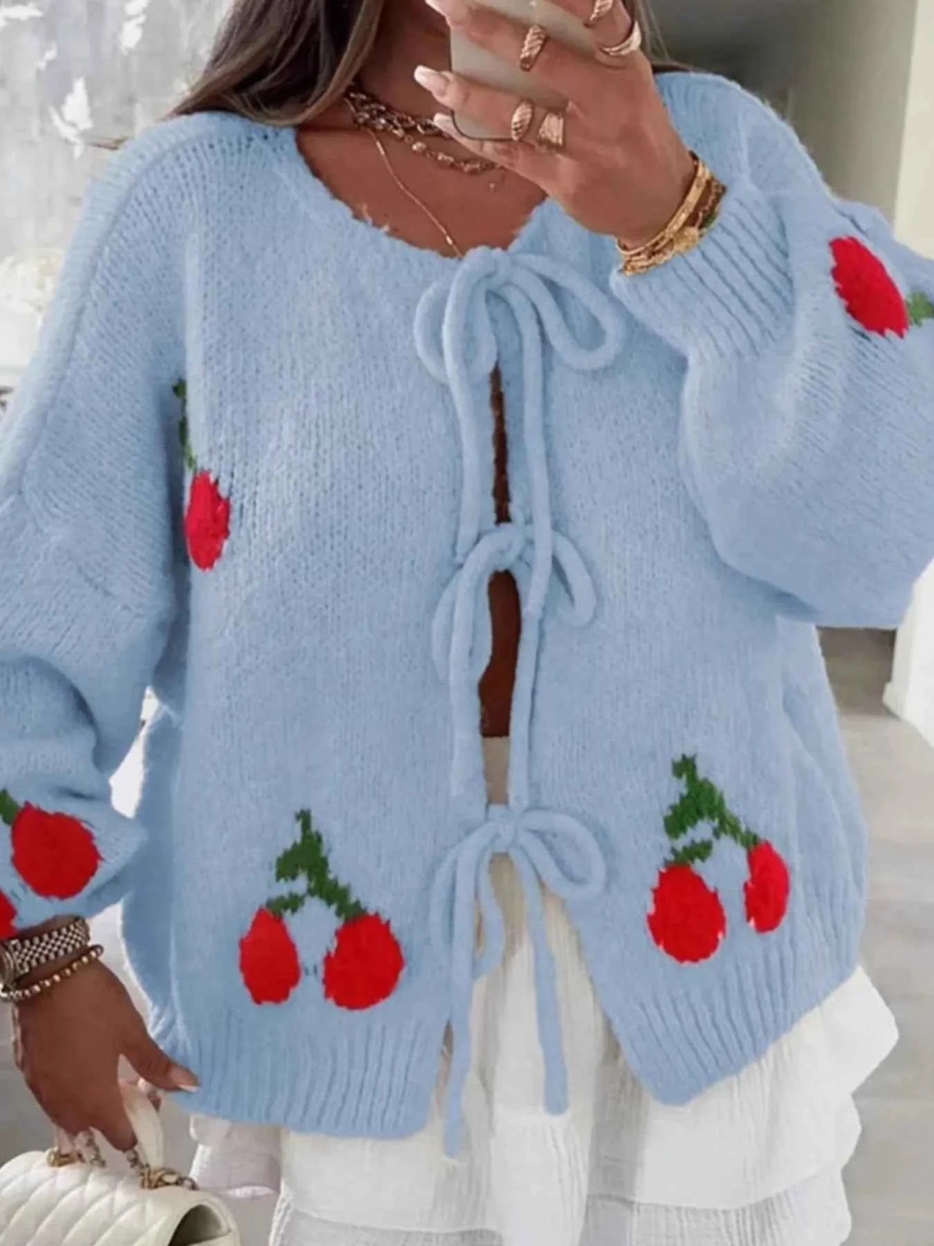Cherry Pattern Tie-Front Oversized Cardigan d1bd72dc-09b5-4536-bf4a-8189acc48d6f-Max-Origin