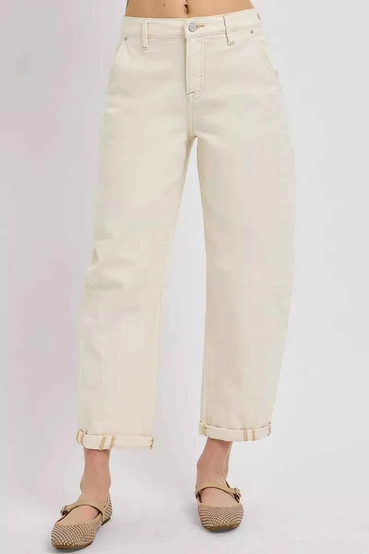 RISEN High Rise Relaxed Barrel Cuffed Jeans d1c98a6d187a479a8aa280633dfa9ce9-Max-Origin