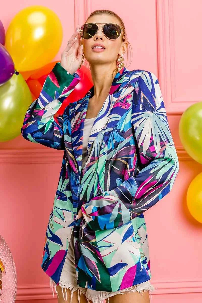 BiBi Thin Satin Tropical Single Blazer d1d63b87eb9a4035824398c44a0673e2-Max-Origin