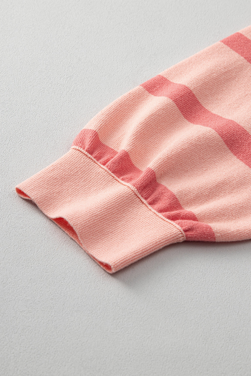 Pink Striped Patchwork Drop Shoulder Sweater d1e23e210e381da4