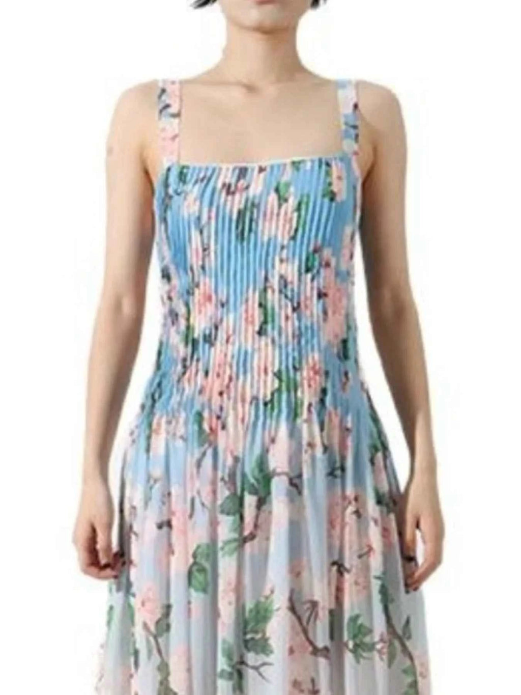 Floral Print Pleated Maxi Dress d1e38221-e6f4-4c64-822c-b3d9d183f19c-Max-Origin