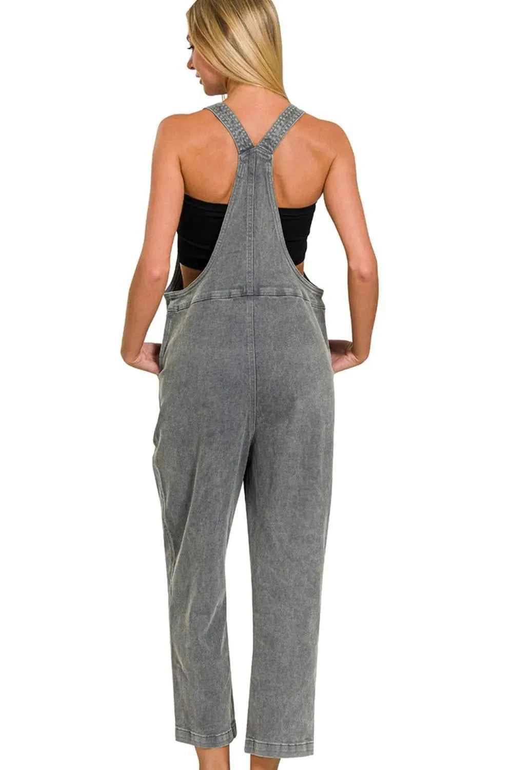 Zenana Washed Knot Strap Relaxed Fit Overalls d1e64daa-0686-4981-ac9e-84b0b38b85d4-Max-Origin