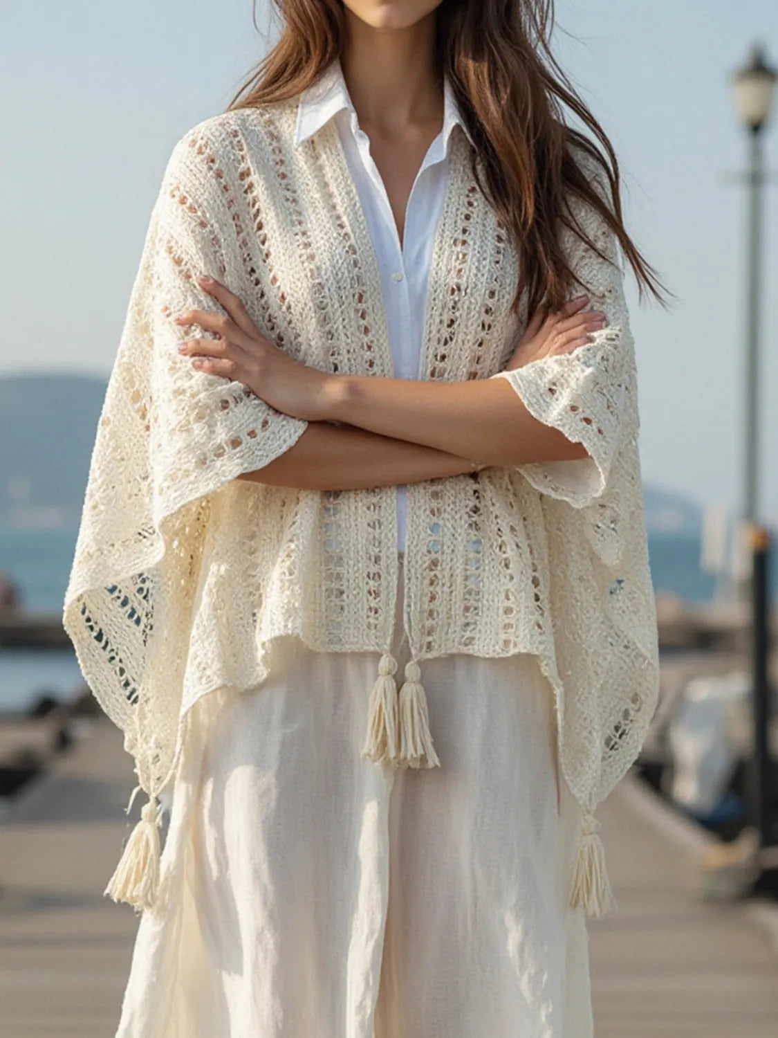 Openwork Tassel Open Front Knit Cover Up d1fbf8a6-7146-4305-b31e-325643faeb8f-Max-Origin