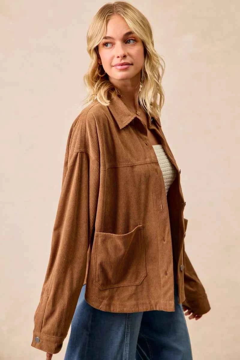 Corduroy Relaxed Fit Shacket with Back Pleat d210ae33c39e4b0e85f8d365d49eecc1-Max-Origin