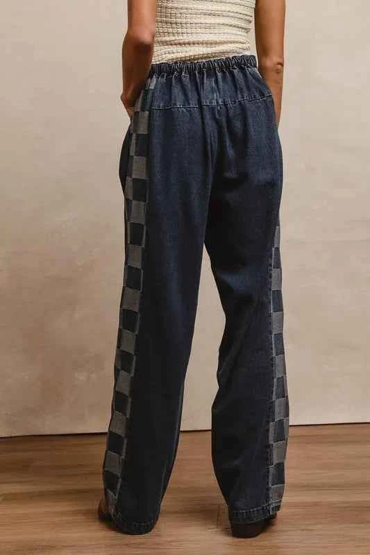 Washed Denim Mix And Match Long Pants d216546df75a43318c24567dc2c71324-Max-Origin