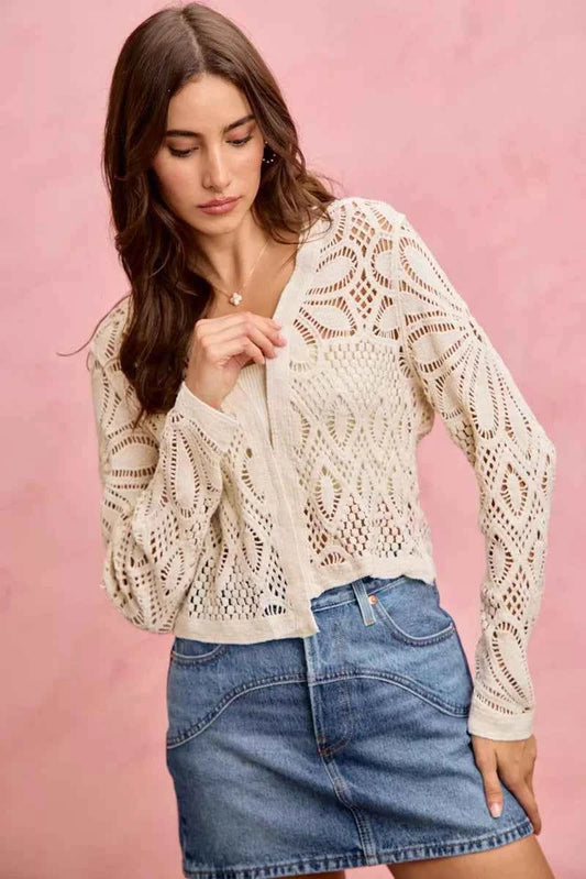SO ME Crochet Knit Long Sleeves Cardigan Sweater d2186e5caaeb41e4969a436ba7139dbc-Max-Origin