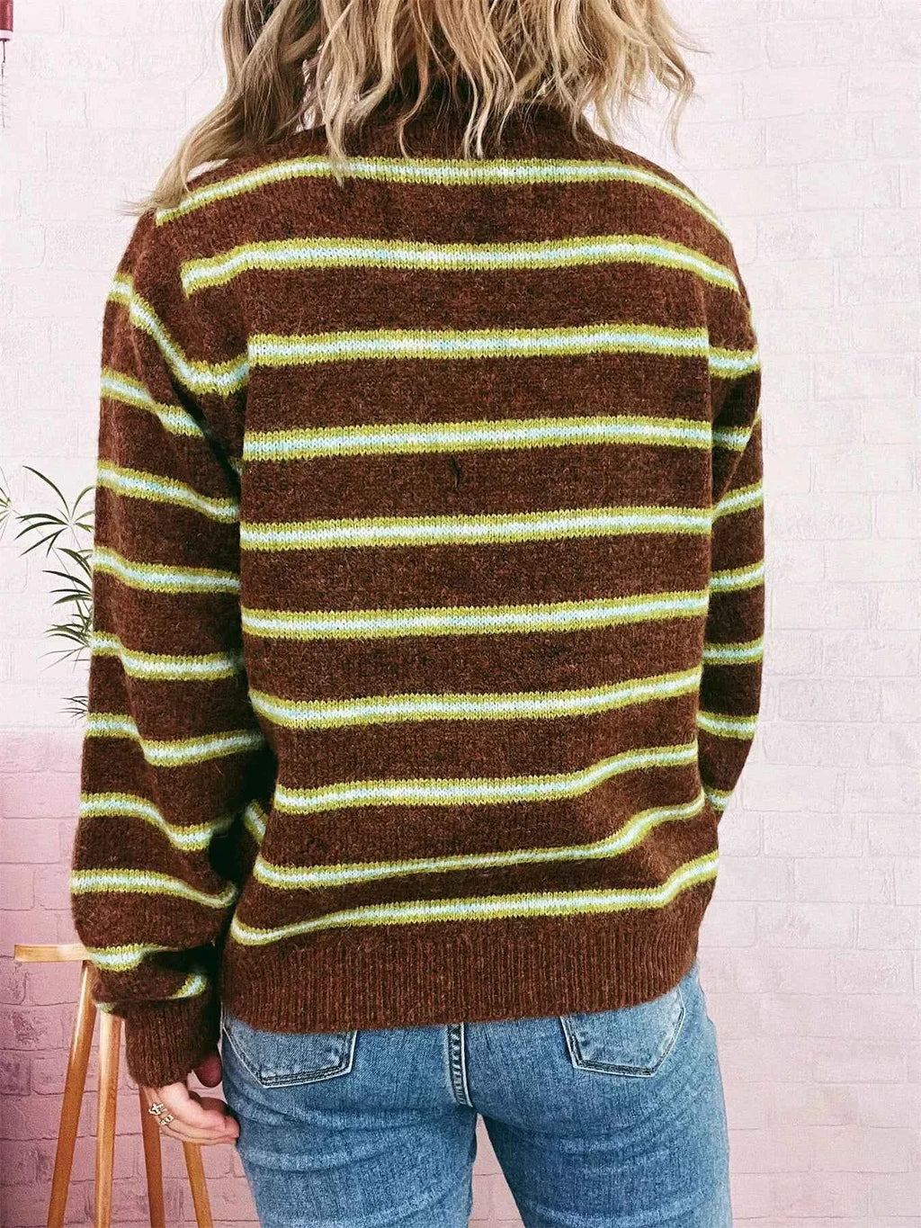 Striped Button-Up Long Sleeve Cardigan d21d31acb7784105855b0644bd6eb862-Max-Origin