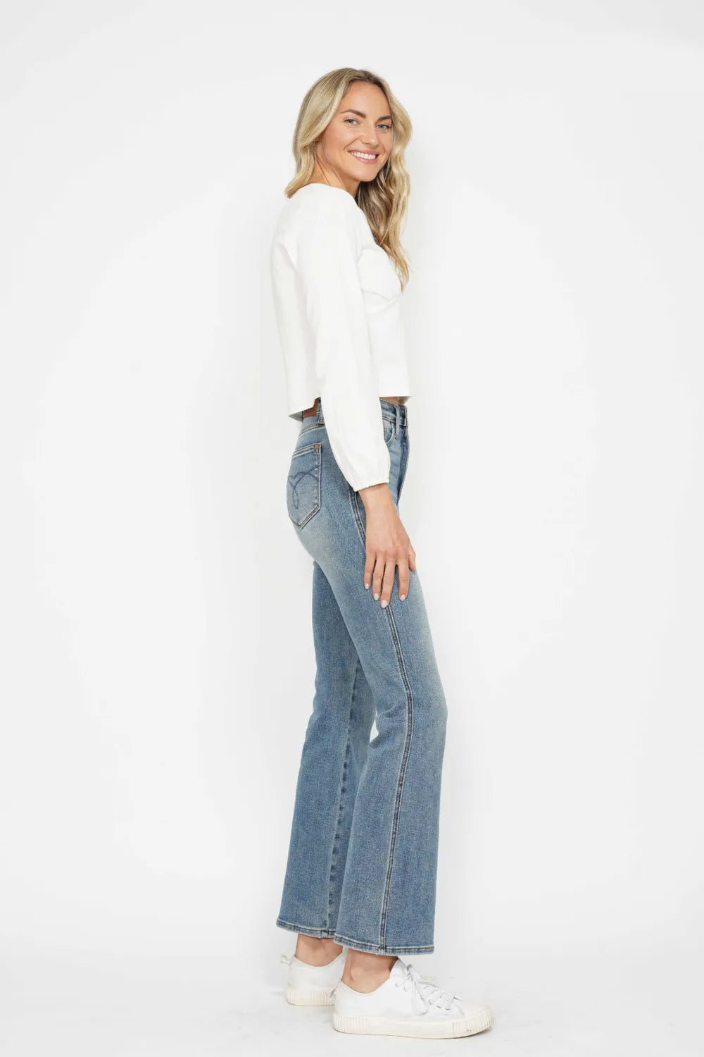 Judy Blue Full Size Tummy Control Back Embroidered Pocketed Bootcut Jeans Plus Size d21ee4b3-3ec4-44c2-9d86-609bb9d09273-Max