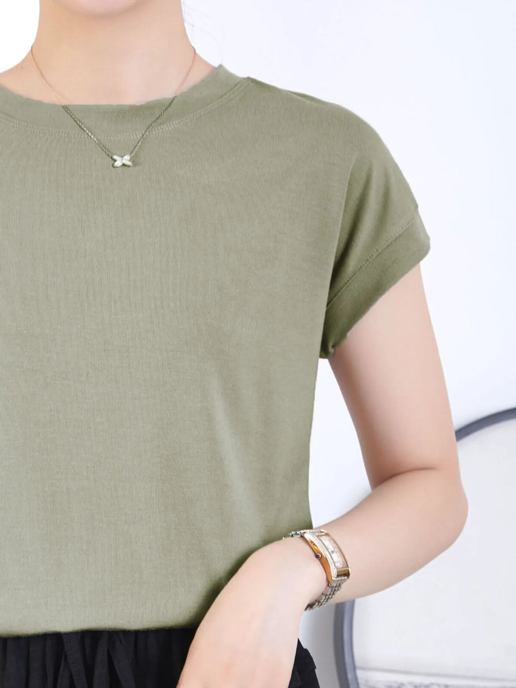 Round Neck Short Sleeve T-Shirt d24ee3ad-596b-4536-8af1-47fa69c55c15-Max-Origin