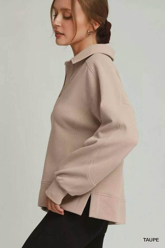 Brushed Waffle o Collared Pullover d255499e-6ead-452b-8a05-205b3f4995f5-Max-Origin