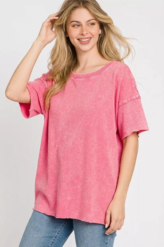 Acid Wash French Terry Drop Shoulder Raw Edge Top d2616d58-78f7-4fdb-b270-e1b70cd5328e-Max-Origin