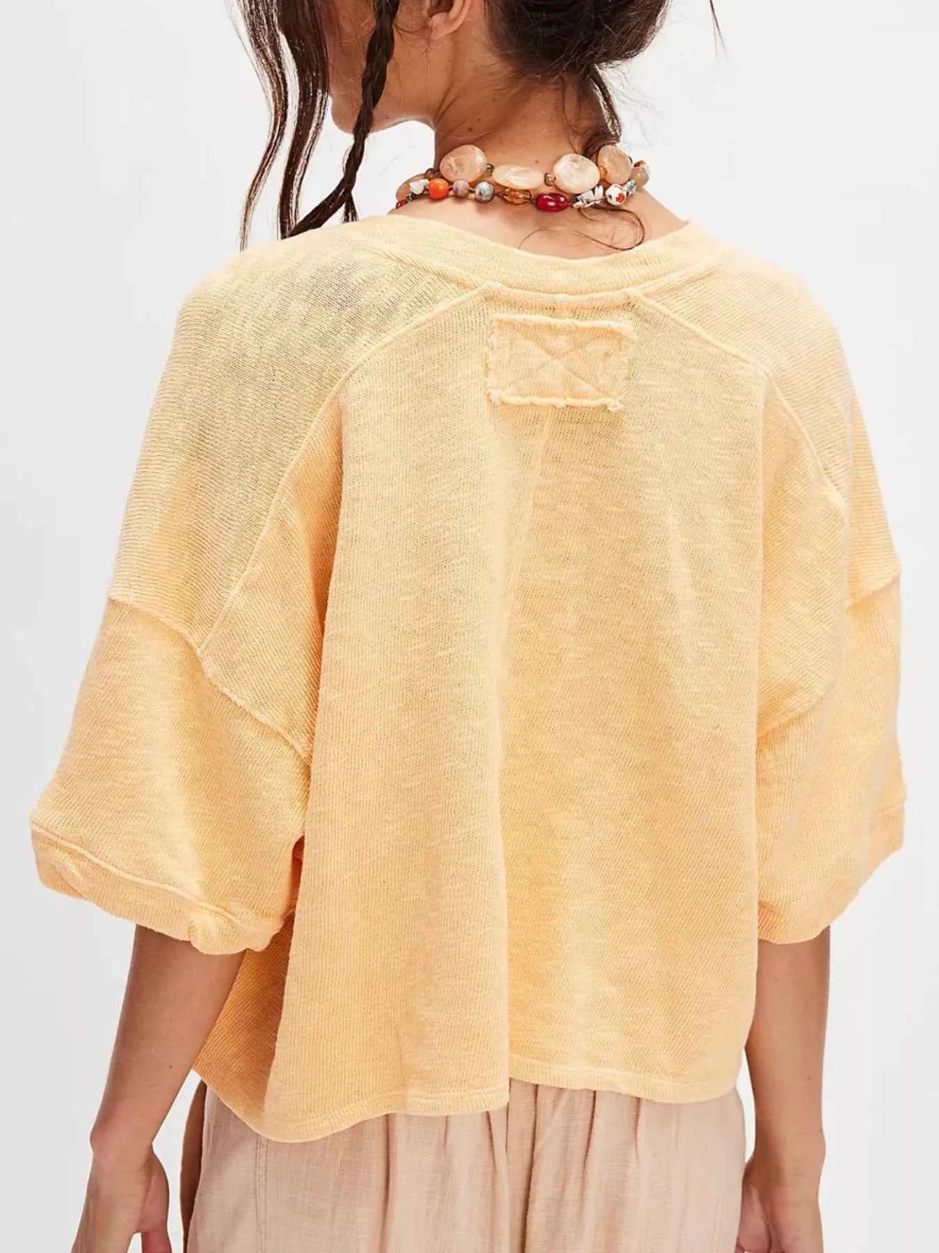 Button-Front Half Sleeve Cardigan d26930be-42b6-4a73-83fa-89b31c0c9fef-Max-Origin