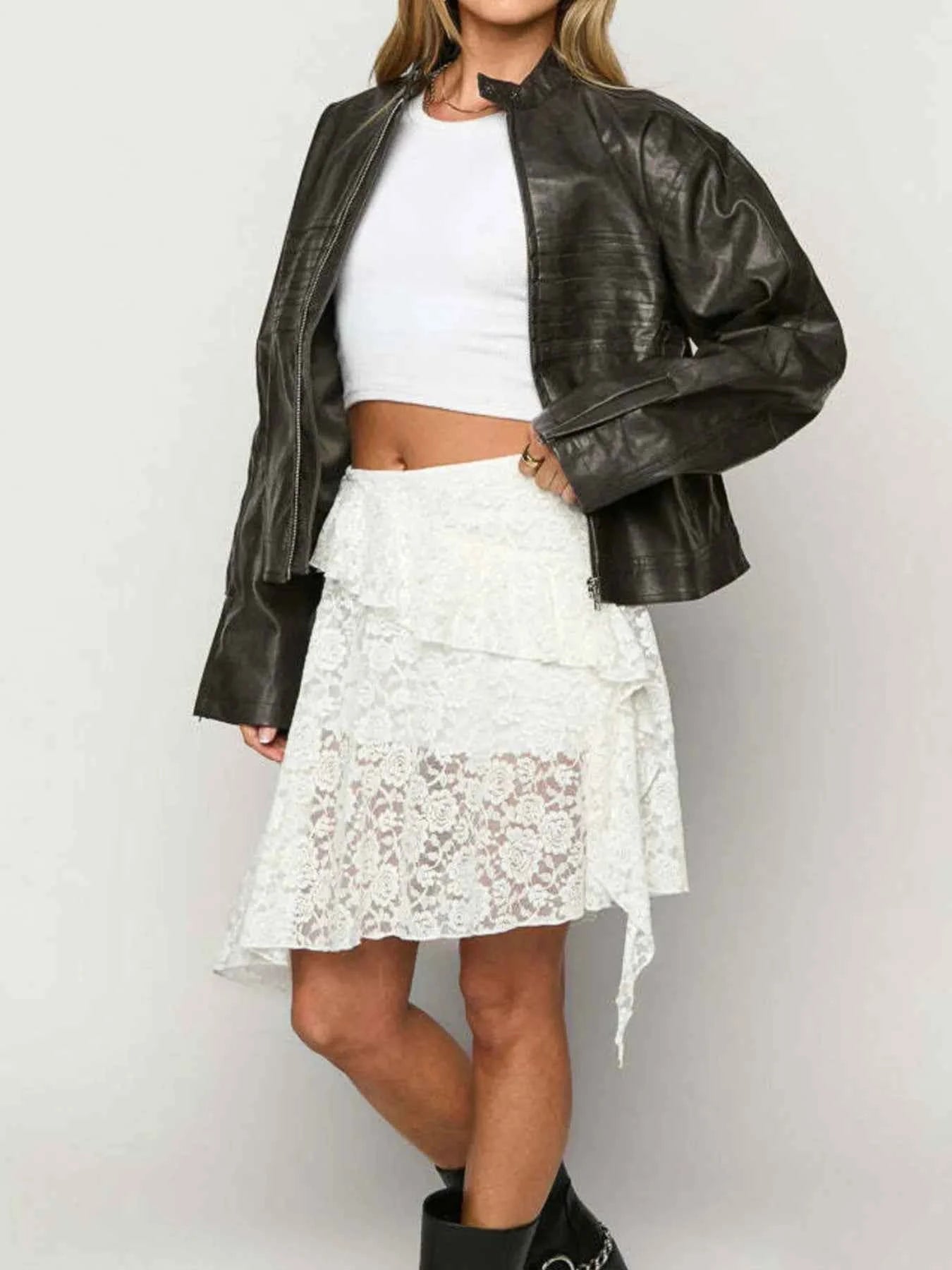 Lace Asymmetrical Mini Skirt d2765b96-44f9-4285-8618-ff2478f5a405-Max-Origin