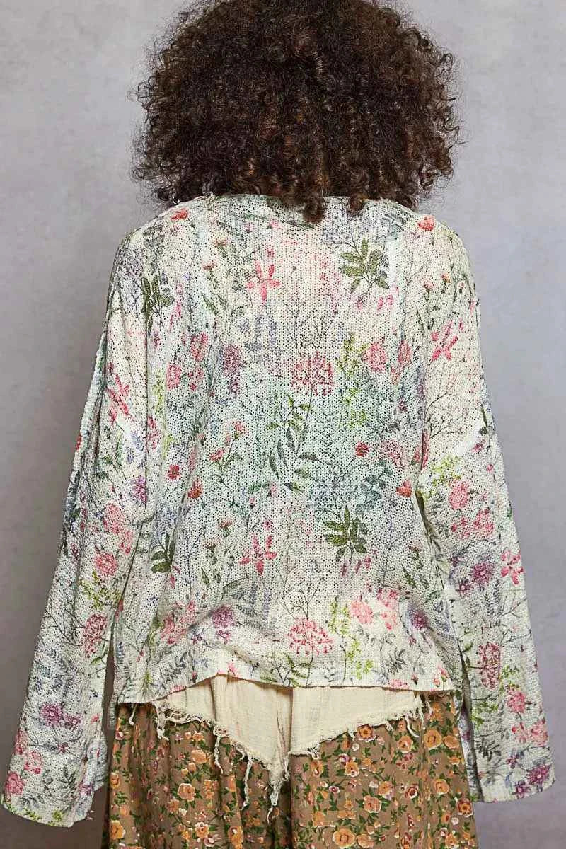 POL Open Front Floral Cardigan with Center Open Fringe d27805d3-28f5-4097-bc3c-9ce3eb9c4d1f-Max-Origin