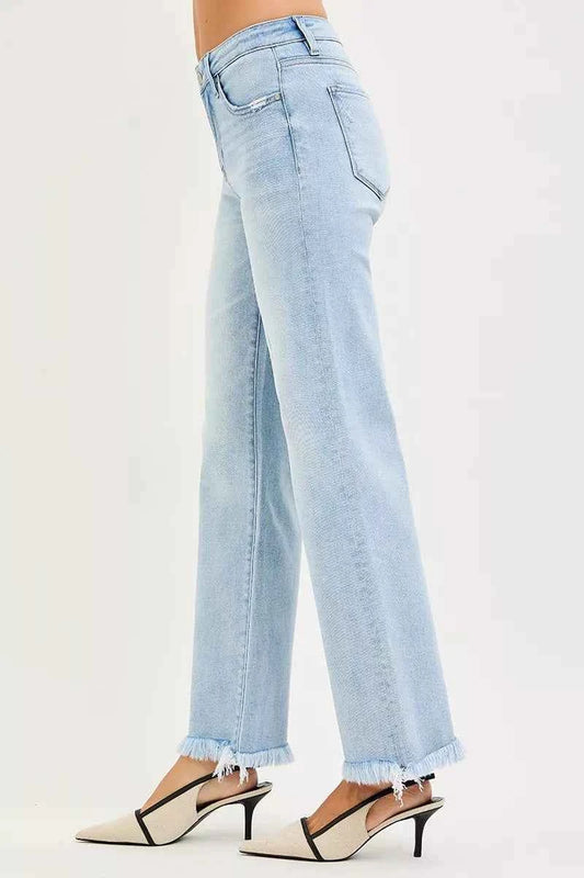 Tummy Control Mid Rise Ankle Straight Fray Hem Jeans d27f0e2a-2500-4f6d-9a36-d52030ed05a5-Max-Origin