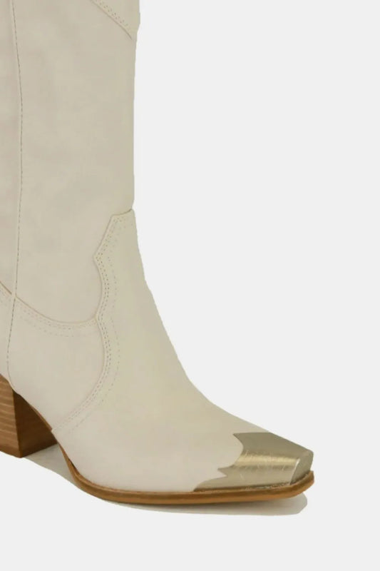 Beast Fashion Metal-Toe Block Heel Ankle Boots d2895809-2bc0-4aa1-bf87-294a5856a634-Max