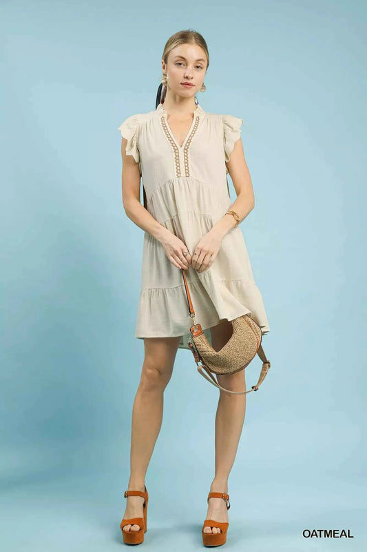 Umgee Linen Tiered Baby Doll Dress d2896dd1-d98c-49ff-8df2-30a21a4fb79d-Max-Origin