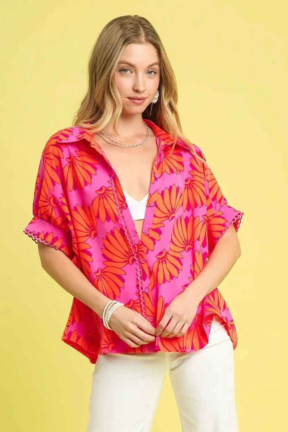 Umgee Printed Button-Up Relaxed Shirt d2915d27-3a2c-4172-b446-12dfd04f2394-Max-Origin