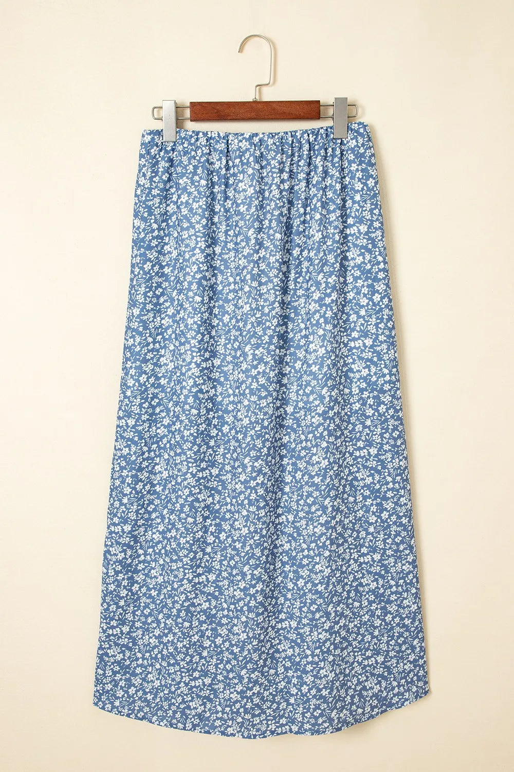Boho Floral High Waist Skirt with Side Split d2a2760f-911e-489e-b062-5389a586bf89-Max-Origin