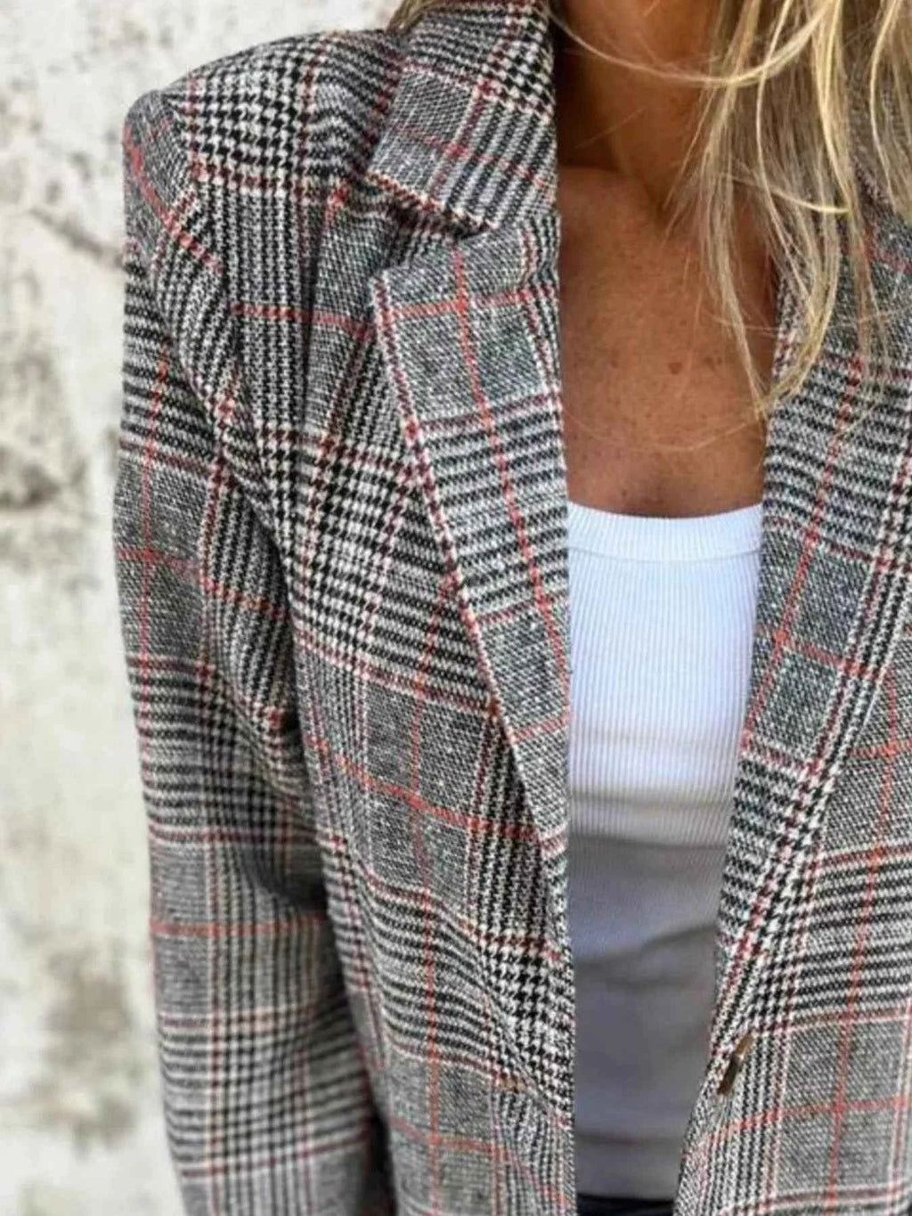 Full Size Plaid Single-Breasted Long Sleeve Blazer Plus Size d2e1393c-3d35-4ed0-8eb2-215364a50cc6-Max-Origin