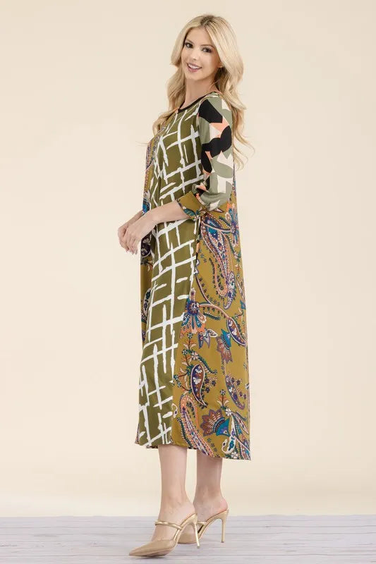 Celeste Full Size Paisley Contrast Tent Midi Dress Plus Size d2fd1f52-ed04-4df7-94df-3ab77416331a-Max