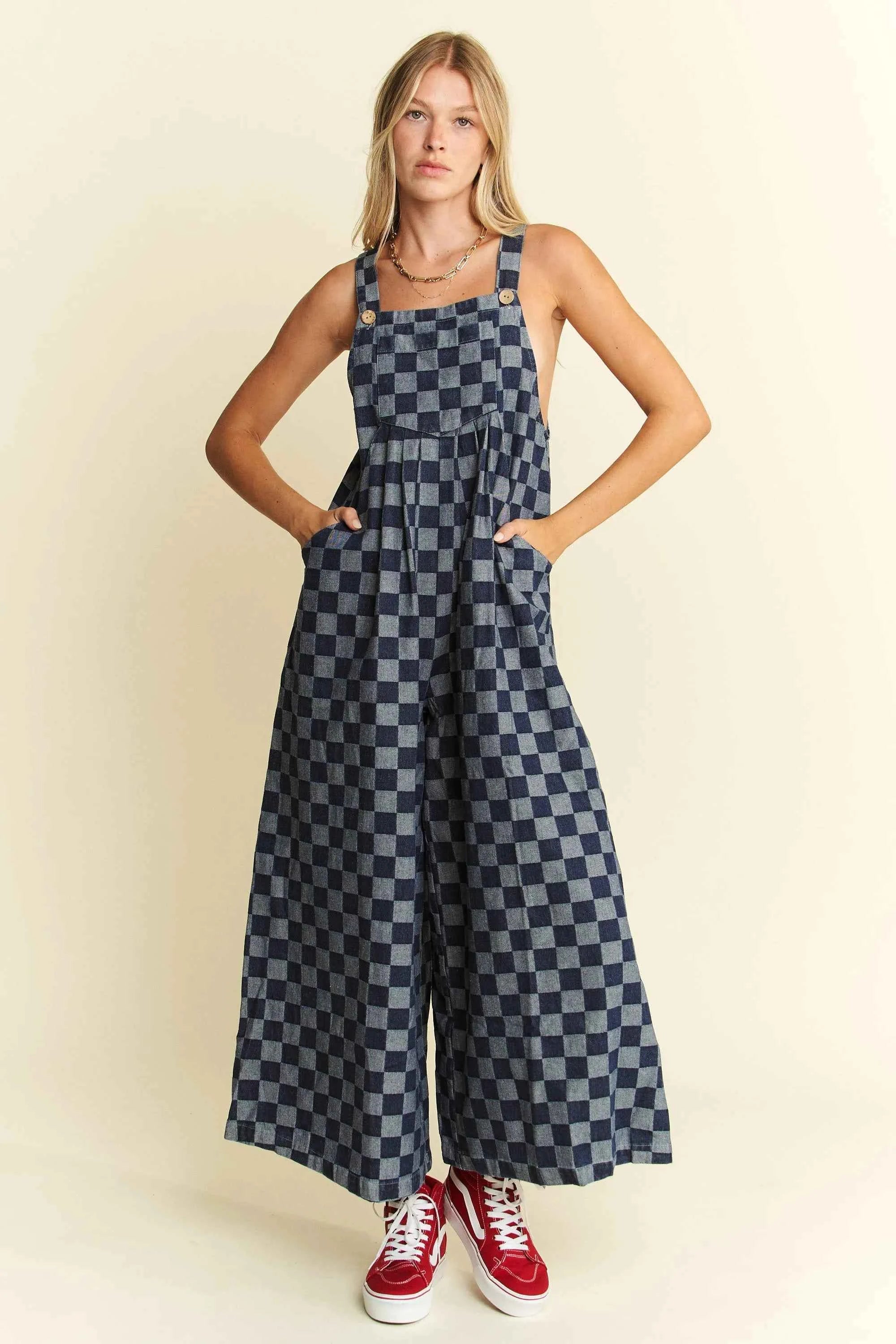 Jade By Jane Denim Checkered Jumpsuit d30007a41adf4205af5b5da2009497db-Max-Origin
