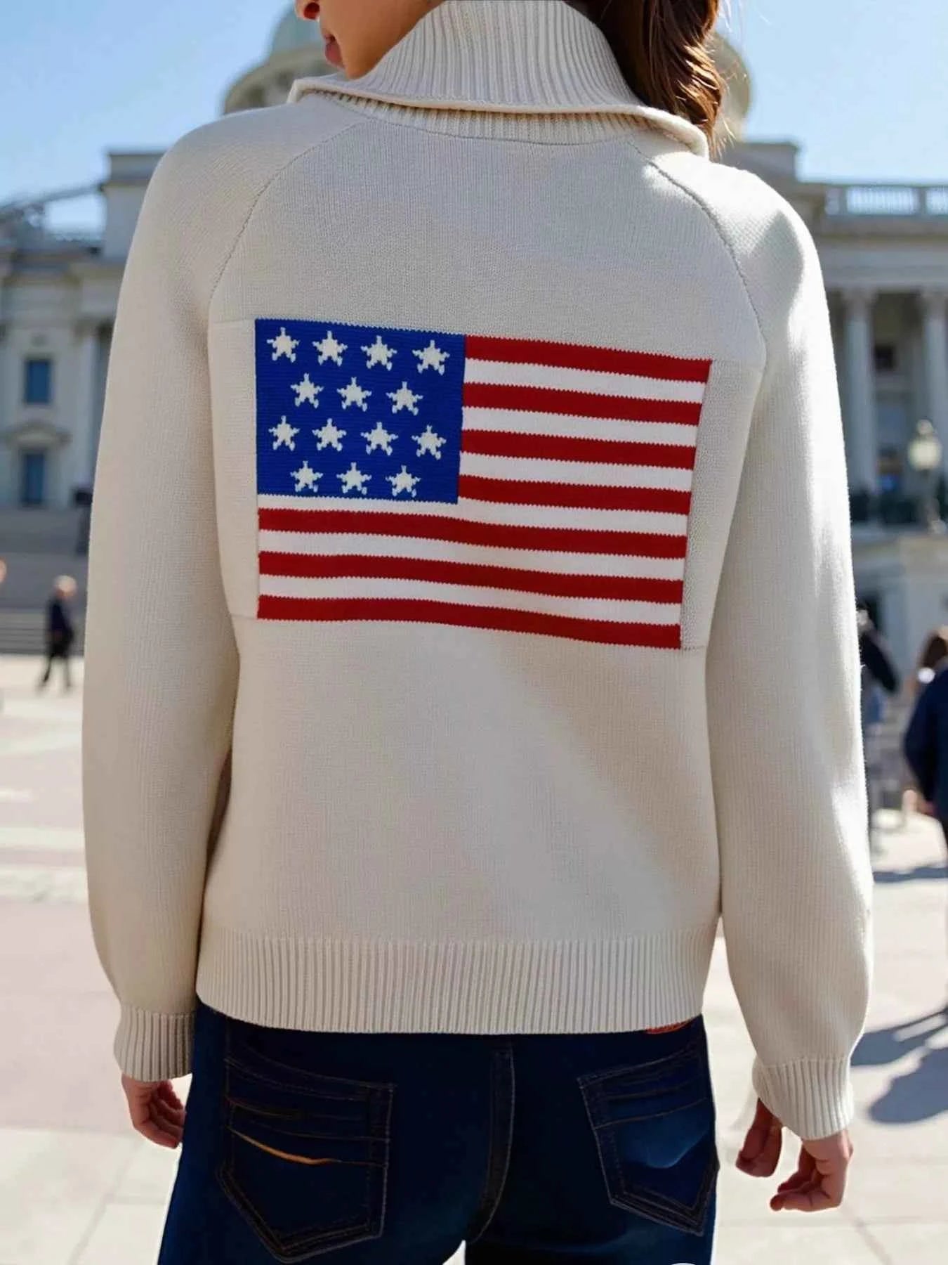 US Flag Button Up Cardigan Apricot d30bea4e-726c-4cd3-adcd-a23b68398249-Max-Origin