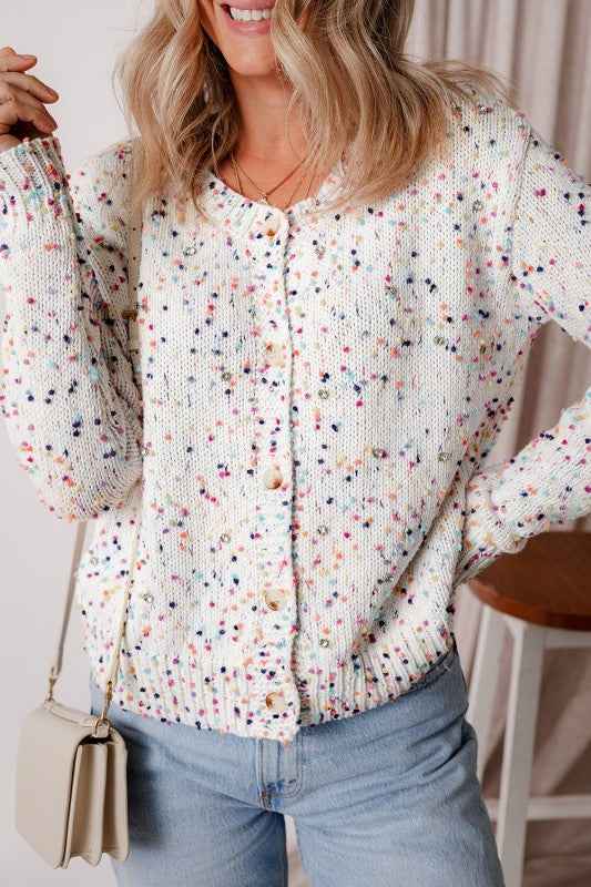 Vienna Rhinestone Decor Confetti Sweater d31ec25f-28f4-4532-ae79-4a4b05c4c8df