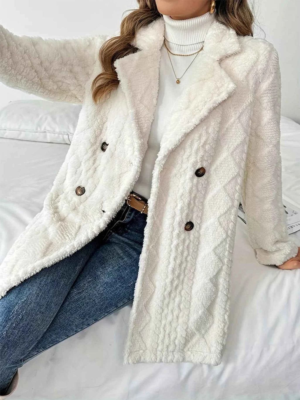 Fleece Double-Breasted Longline Coat White d323e2c3c2ea468aa6e1d18f9f4b8195-Max-Origin