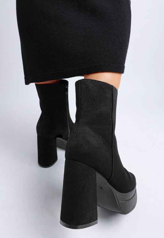 Maltese Soft Microfiber Block Heel Boots d324b3cf-5a02-48a7-8f1e-f5db7aa4cdf8