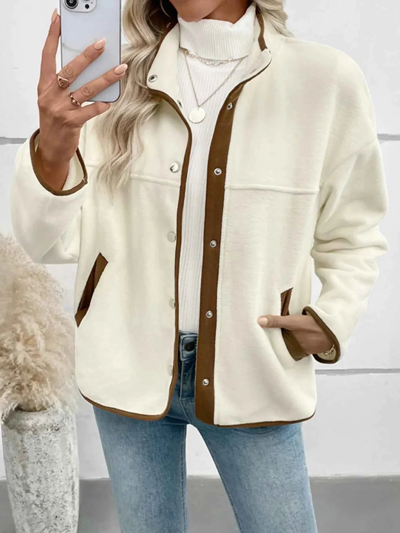 Snap Down Long Sleeve Jacket d34b9fa7bc6e4e84a430ef71f75d97cd-Max-Origin