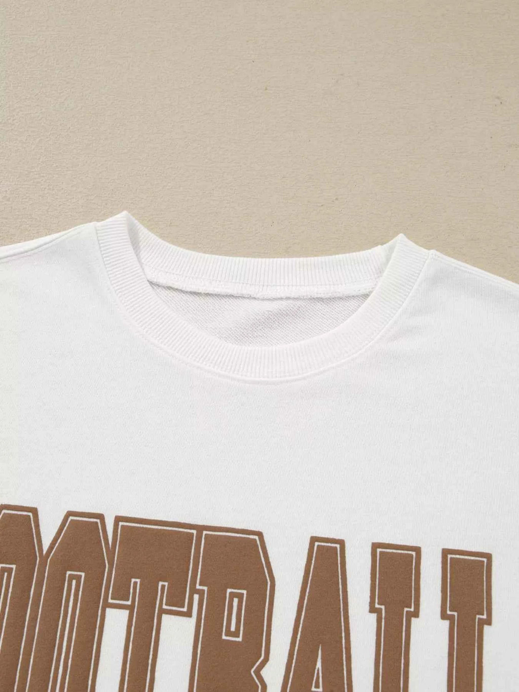 FOOTBALL 3D Letter Graphic Crew Neck Sweatshirt d350d521f07540a29499ff456946b1f8-Max-Origin