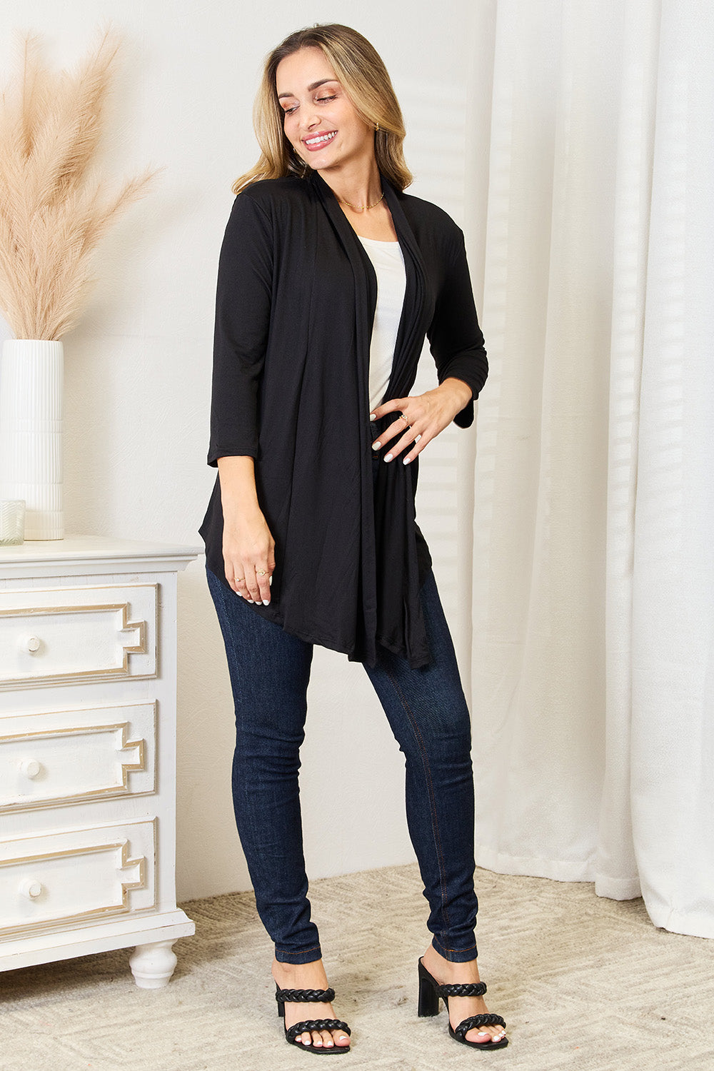 Culture Code Full Size Open Front Cardigan d356c2919d4d4bfc9572aaed0df4a141-Max
