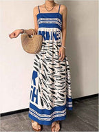Sardine Print Spaghetti Strap Maxi Dress d363b1c6d62c4ae2b771dbf1f37f1ee3-Max