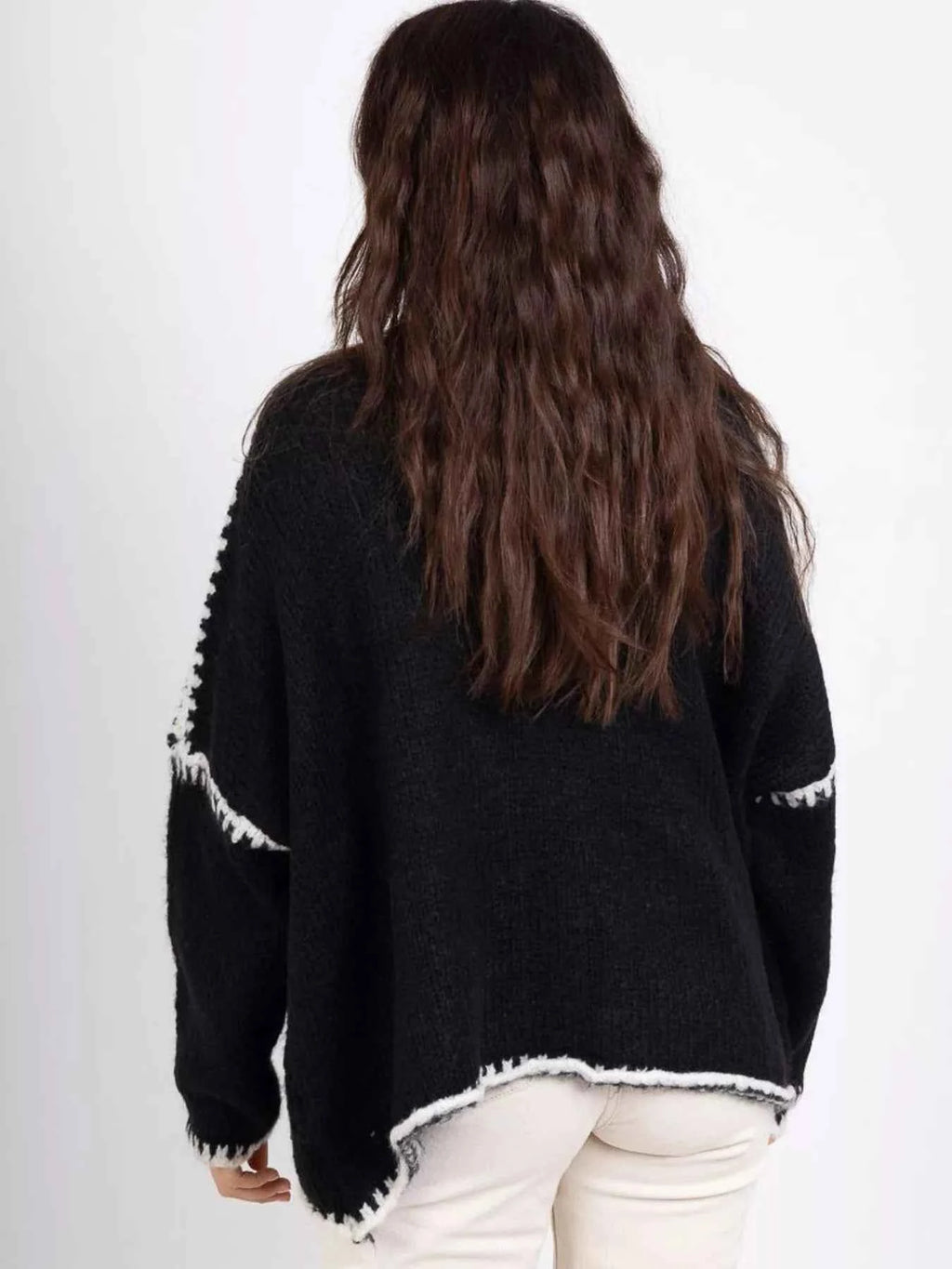 Contrast Trim Open Front Cardigan d3714d7d5d76465cac5b87c103d96ccc-Max-Origin