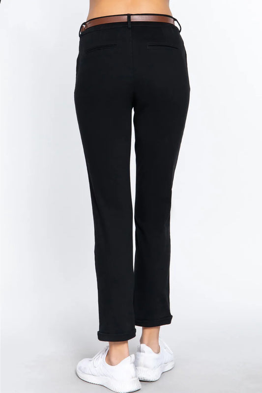 ACTIVE BASIC Cotton-Span Twill Straight Pants d3738b56-3447-43b9-8ba8-3c11b144a920-Max