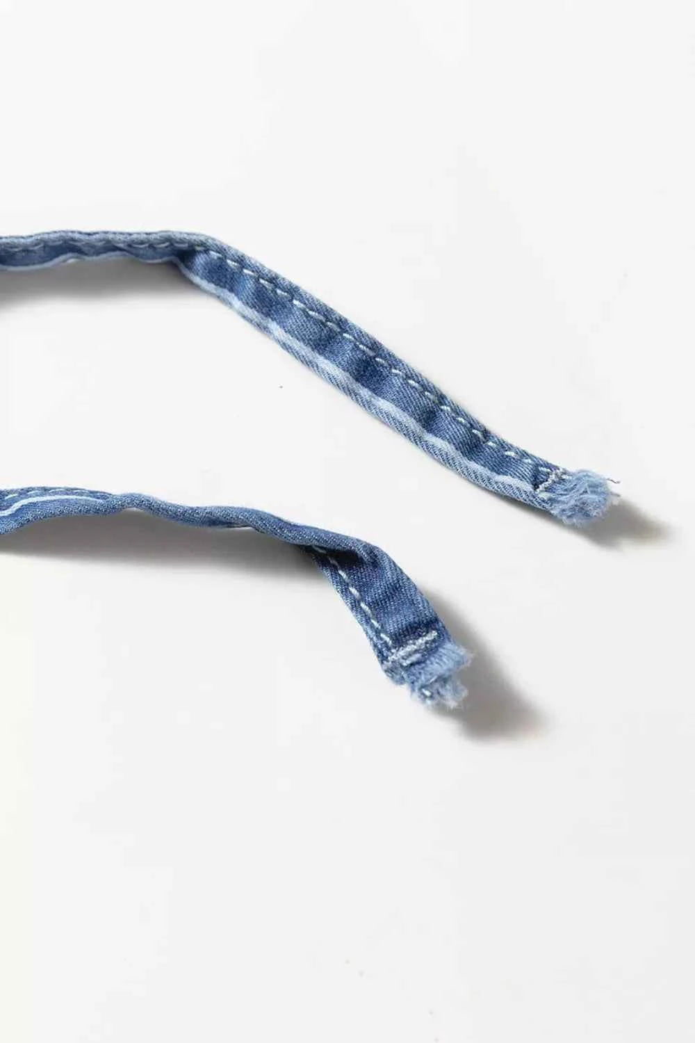 Stripe Chambray Wide Leg Tied Elastic Waist Jeans d3763bab-a442-43e0-957e-6096b023bb59-Max-Origin