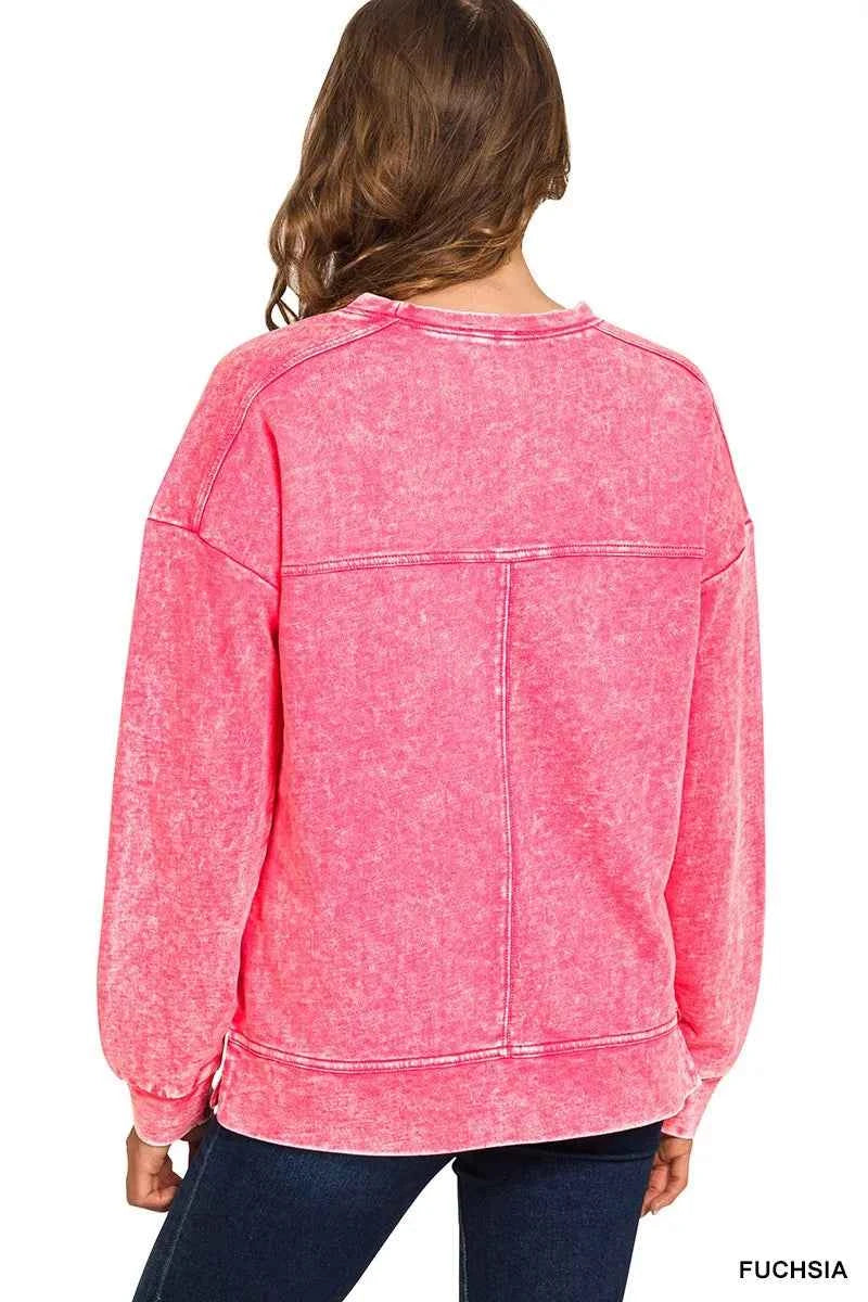Zenana Acid Wash French Terry Exposed-Seam Pullover d3854ce58cf545da99cf70748f938629-Max-Origin